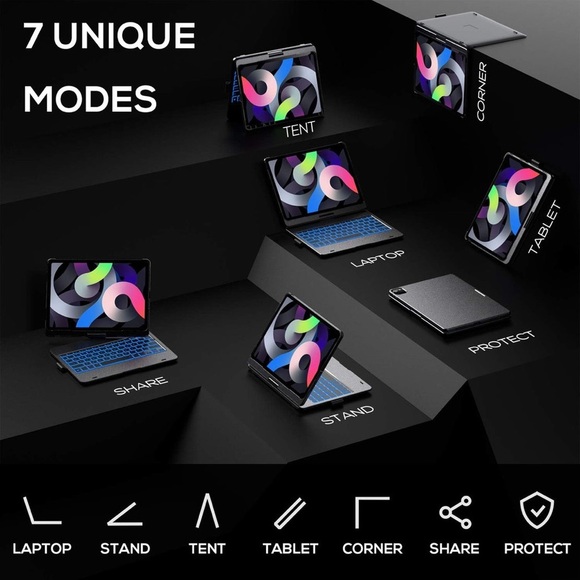 Typecase Flexbook Touch iPad Pro 11 Case w/ Keyboard, 360 Rotable Wireless | NEW - Picture 5 of 16